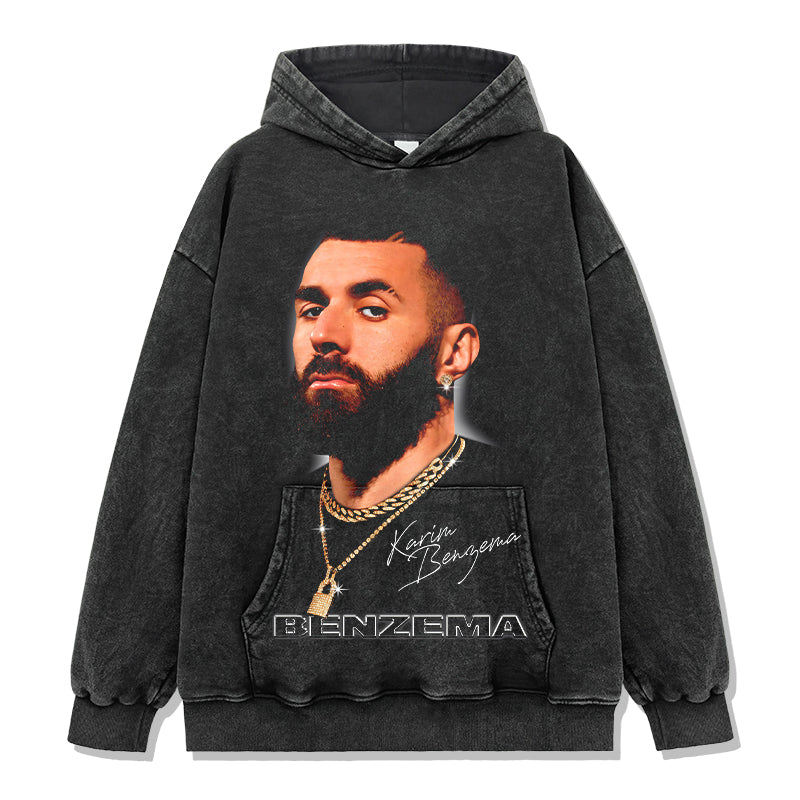 karim Benzema â€œSignatureâ€ Hoodie Style001 T-Shirts, Sweatshirt | CoreVibeTees.com (Image 2)