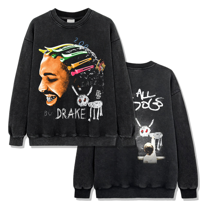 For All the Dogs By Drake Sweatshirt Style002 T-Shirts, Hoodie | CoreVibeTees.com (Image 2)