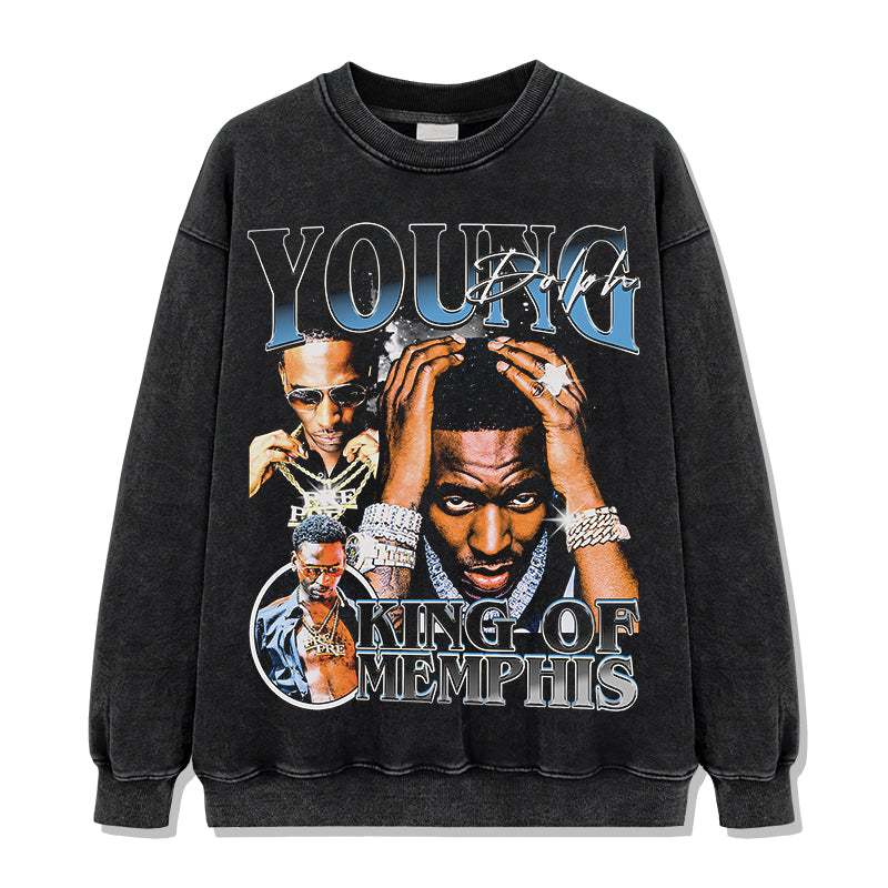 King Of Memphis By Young Dolph Sweatshirt Style001 T-Shirts, Hoodie | CoreVibeTees.com (Image 3)
