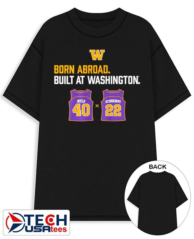 Washington Huskies born abroad built at Washington Schrempf-Welp Duo Jersey shirt
