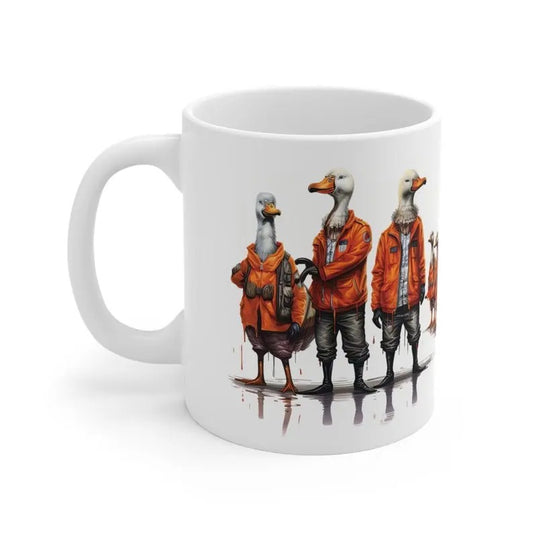 Waterfowl Hunter Mug 11oz, 15oz hunter gift, whimsical outdoors Custom Ceramic Mug Drinkware Printed
