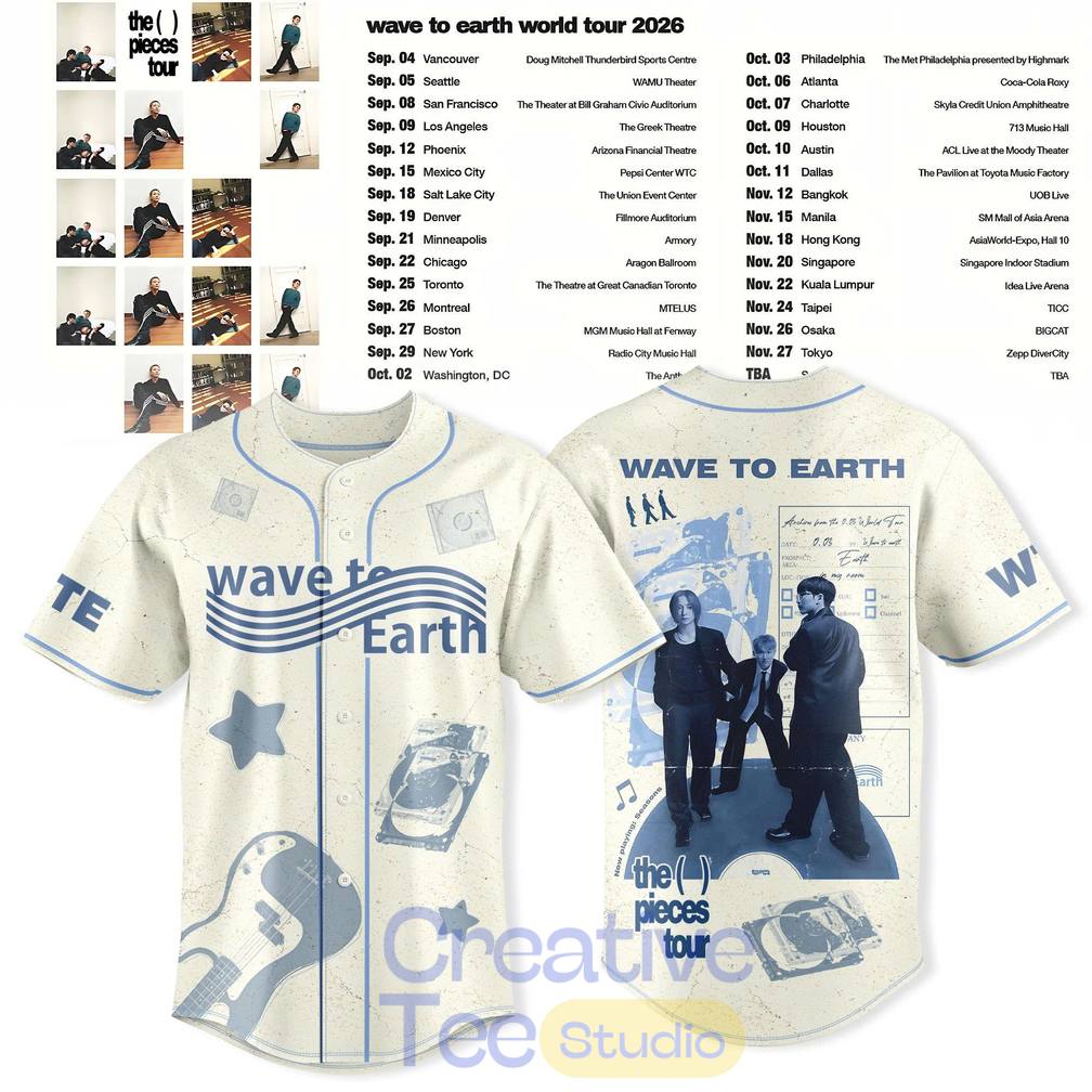 Wave to Earth The Pieces Tour 2026 Baseball Jersey