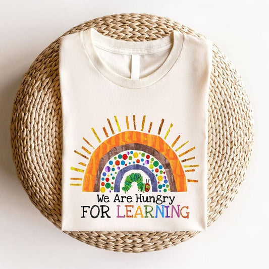 We Are Hungry For Learning Shirt, Back To School Gift, 1st Day Of School, Funny Teacher Shirt, Teacher Gifts, Teacher T-Shirt