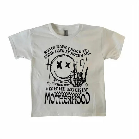 We're Rocking Motherhood Some Days I Rock It Funny Mama Gift Baby Tee