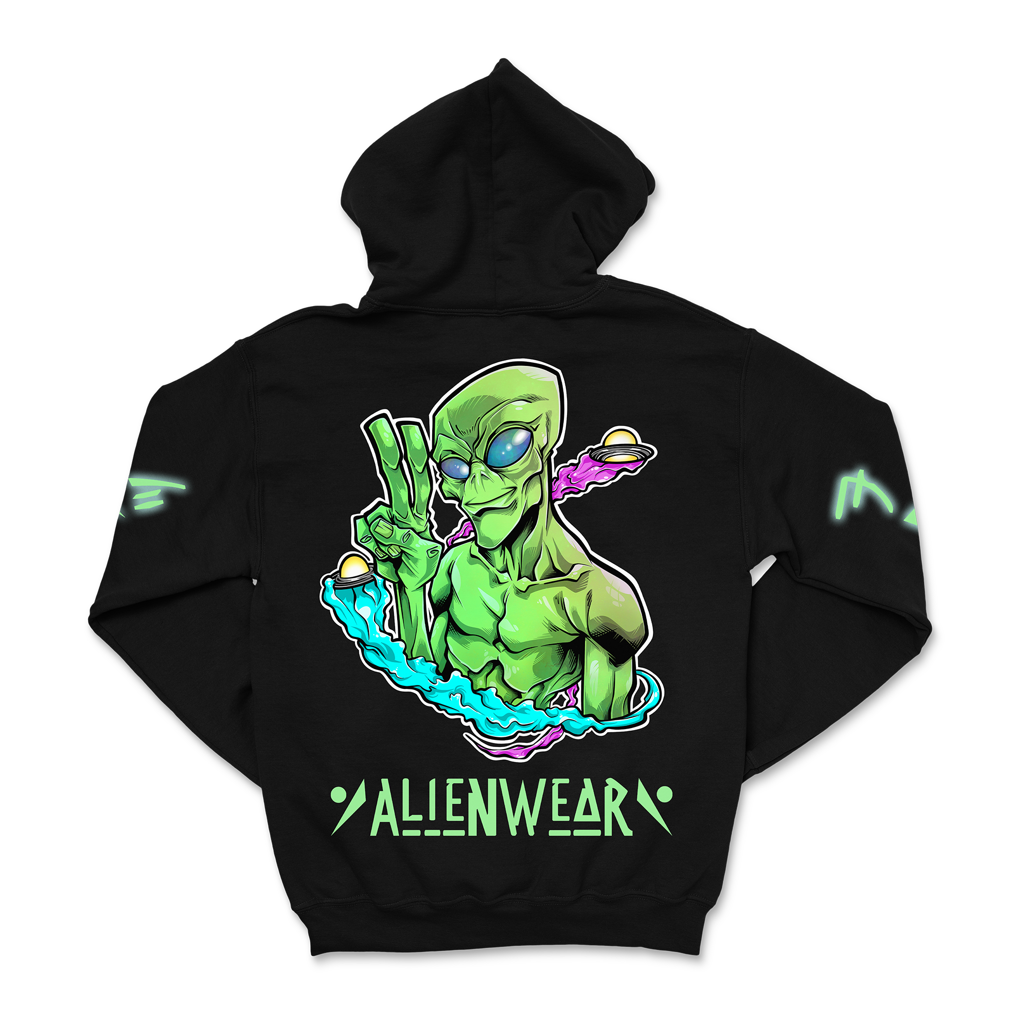 AlienWear - We Come In Peace Hoodie T-Shirts, Sweatshirt | CoreVibeTees.com (Image 3)