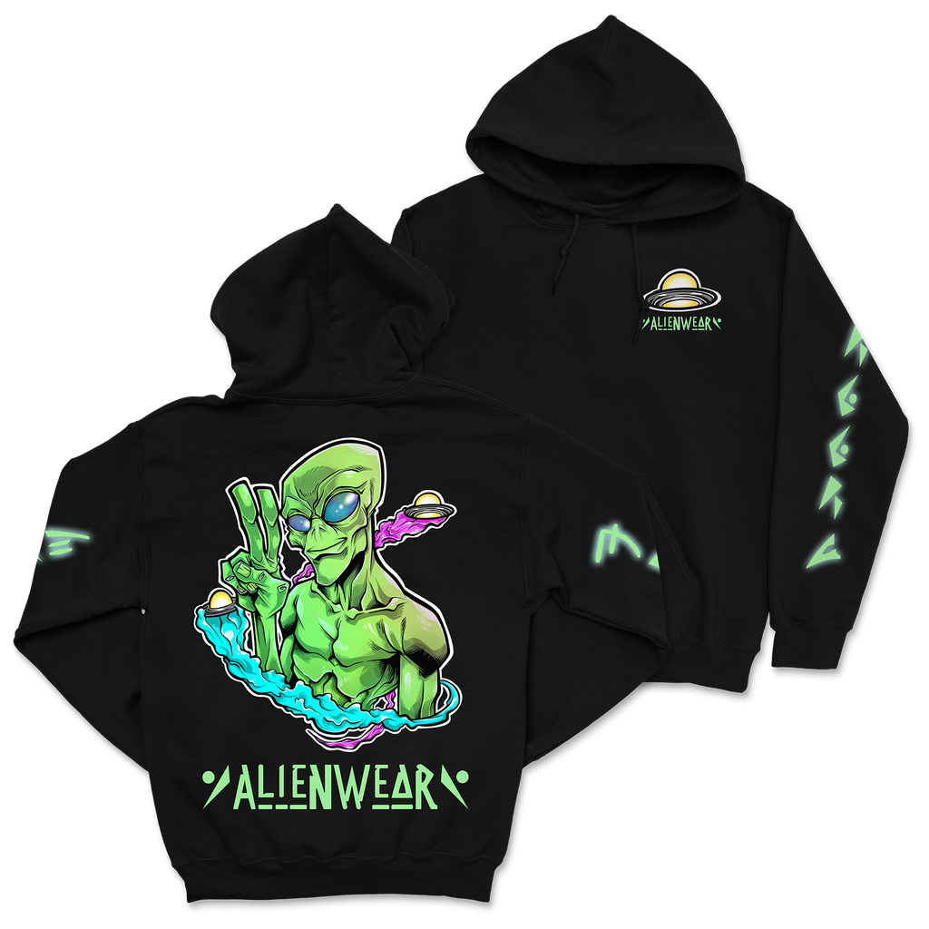AlienWear - We Come In Peace Hoodie T-Shirts, Sweatshirt | CoreVibeTees.com (Image 1)