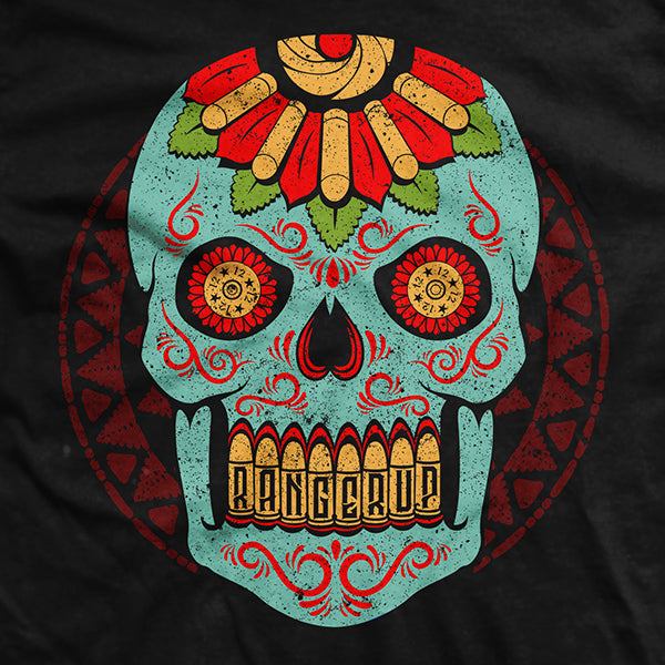 Halloween - Blue Sugar Skull T-Shirt Hoodie, Sweatshirt | CoreVibeTees.com (Image 2)