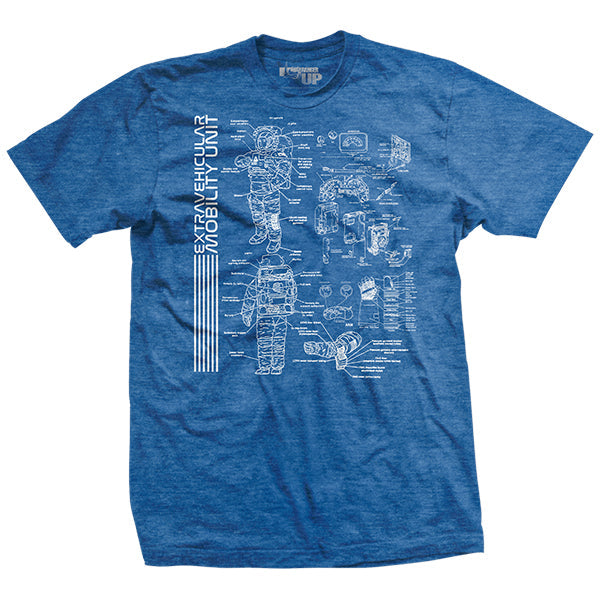 NASA "EMU" Blueprint T-Shirt Style001 Hoodie, Sweatshirt | CoreVibeTees.com (Image 1)