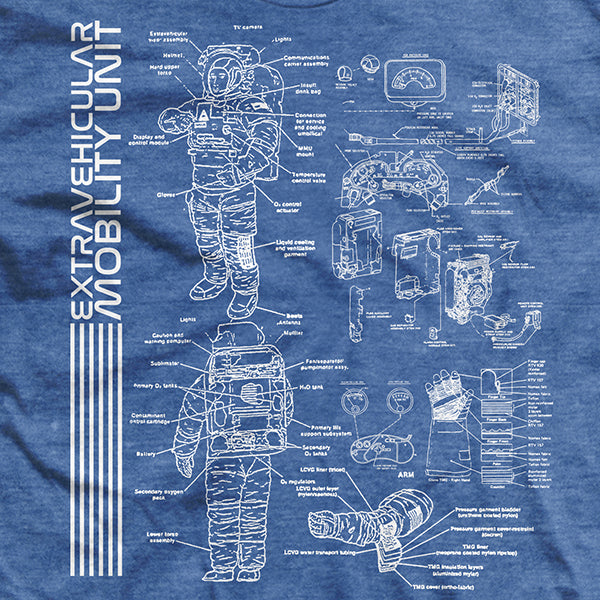 NASA "EMU" Blueprint T-Shirt Style001 Hoodie, Sweatshirt | CoreVibeTees.com (Image 2)