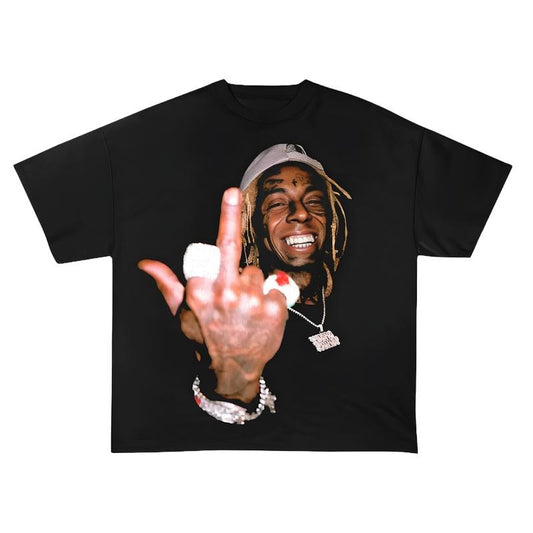 Weezy Middle Finger shirt LilWAYNEEE Tour 2025 North America Vintage Graphic Tee, Music Y2k TShirt