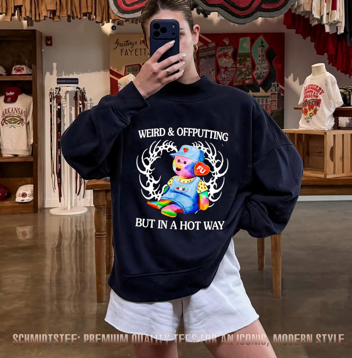 Weird & Offputting but in a Hot Way Beanie Bear shirt