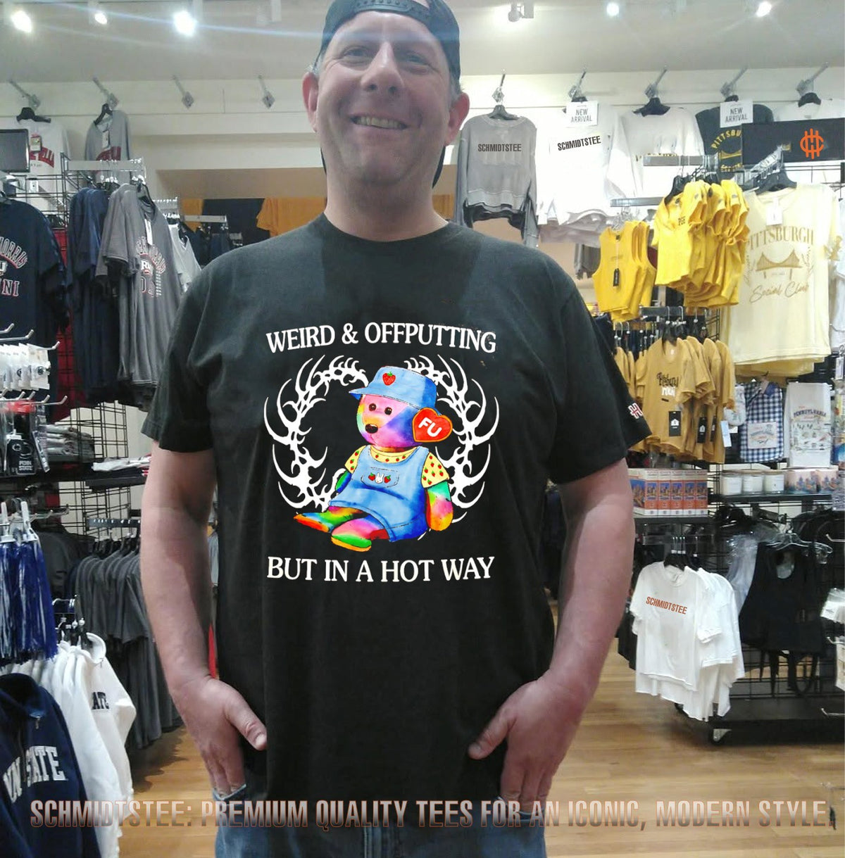 Weird & Offputting but in a Hot Way Beanie Bear shirt