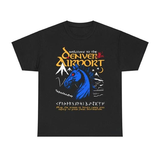 Welcome To The Denver Airport Unisex Heavy Cotton T-Shirt Menswear Top