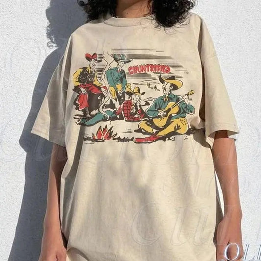 Western Cowboy Retro T-Shirt, Vintage 90s Country Shirt, Retro Farmer Tee, Rodeo Cowboy Shirt, Wild West Gift, Distressed Cotton Shirt Sweatshirt, Hoodie, Comfort Colors