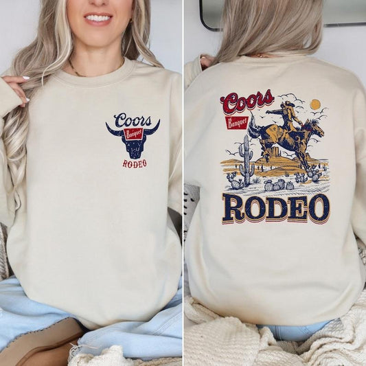 Western Cowboy T-Shirt, Vintage 90s Graphic Western Shirt, Retro Coors Tee, Rodeo Oversize Cowboy Shirt, Wild West Gift  T-shirt, sweater and Hoodie 2 sides