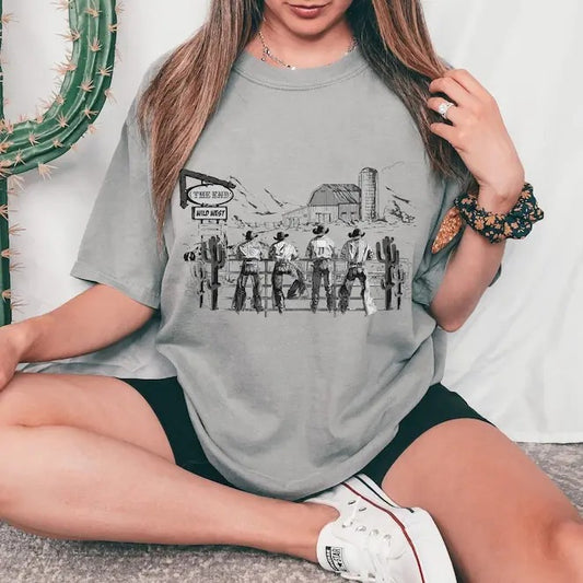 Western Cowboys Oversized Shirt, Vintage Tshirt, Cowboy Shirt, Rodeo Cowgirl Tee, Rodeo Shirt, Country  T-shirt, sweater and Hoodie cotton
