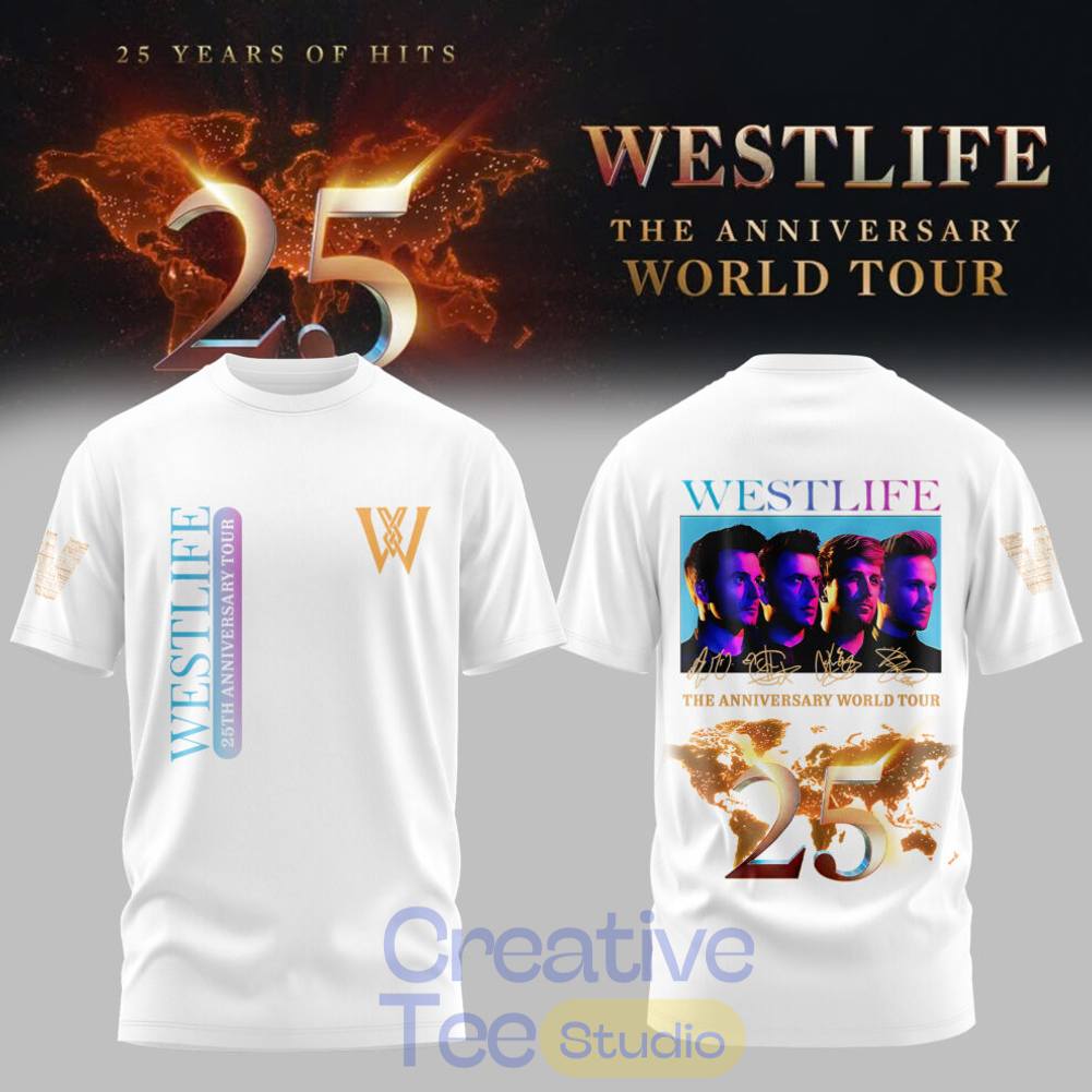 Westlife 25th Anniversary World Tour Golden Memories Tee Hoodie