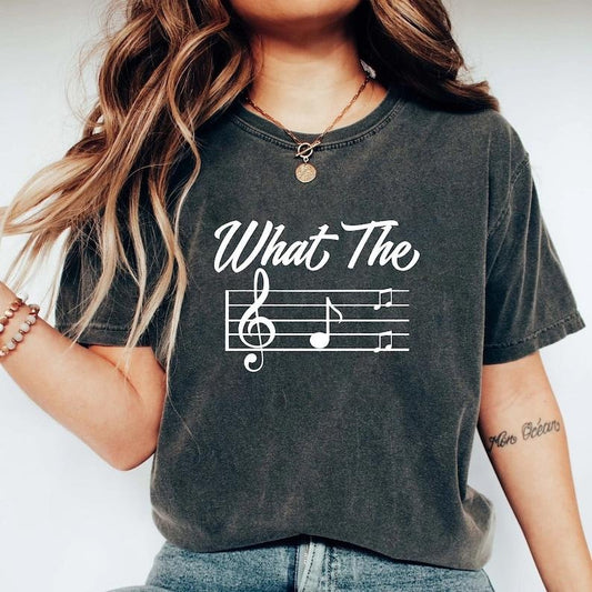 What The F Musical Note Shirt, Musician Shirt, Pianist, Music Lover T-shirt, Piano, Funny, Sarcastic, Novelty, Music Teacher , Music Lover
