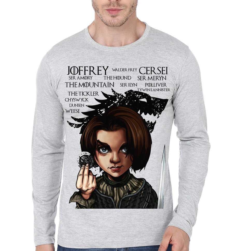 Arya Stark Grey Full Sleeve Tee Hoodie, Sweatshirt | CoreVibeTees.com