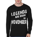 Legends Are Born In November Black T-Shirts Hoodie, Sweatshirt | CoreVibeTees.com