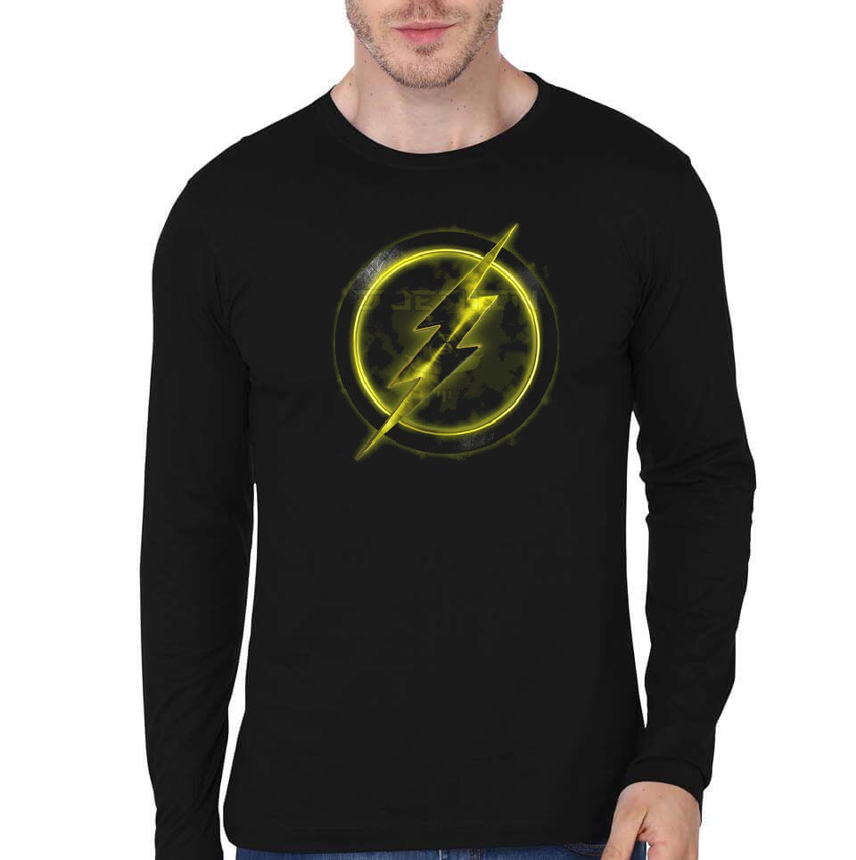 Flash Black Full Sleeve T-Shirt Hoodie, Sweatshirt | CoreVibeTees.com