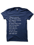 I Donâ€™t Know Navy Blue Tee Hoodie, Sweatshirt | CoreVibeTees.com