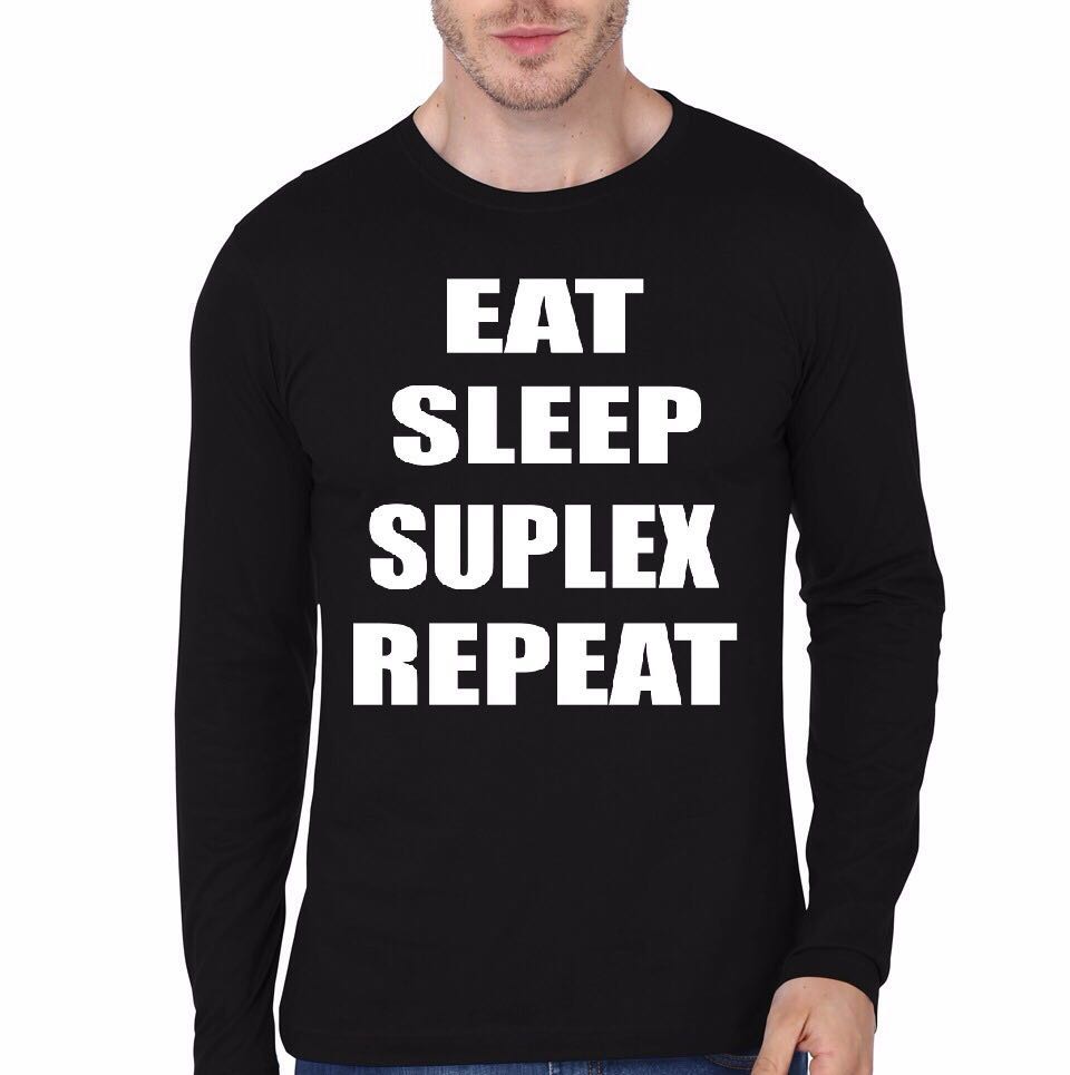 Suplex Black Full Sleeve Tee Hoodie, Sweatshirt | CoreVibeTees.com