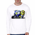 VR 46 White Full Sleeve Tee Hoodie, Sweatshirt | CoreVibeTees.com