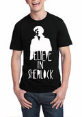 Believe In Sherlock Black T-Shirt Hoodie, Sweatshirt | CoreVibeTees.com