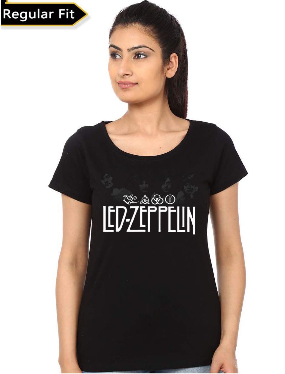 Led Zeppelin Girlâ€™s Black T-Shirt Hoodie, Sweatshirt | CoreVibeTees.com
