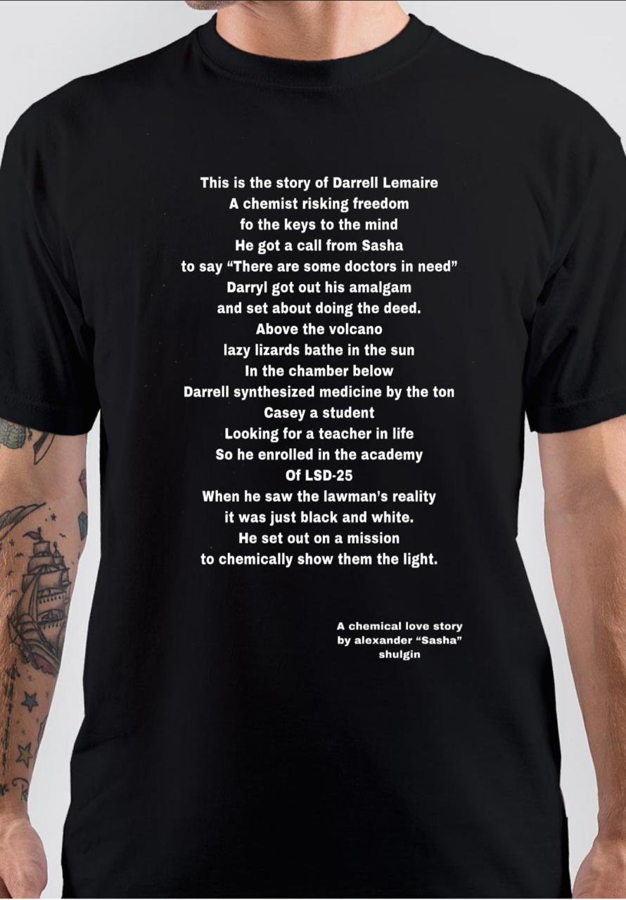 A Chemical Love Story By Alexander Shasha Shulgin T-Shirt Hoodie, Sweatshirt | CoreVibeTees.com