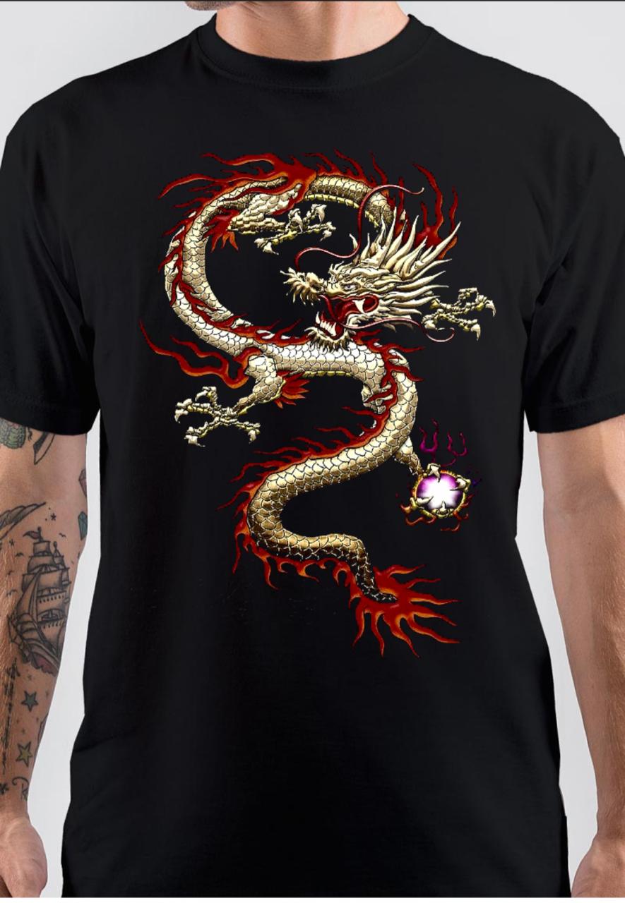 Chinese Dragon Art Black T-Shirt Hoodie, Sweatshirt | CoreVibeTees.com