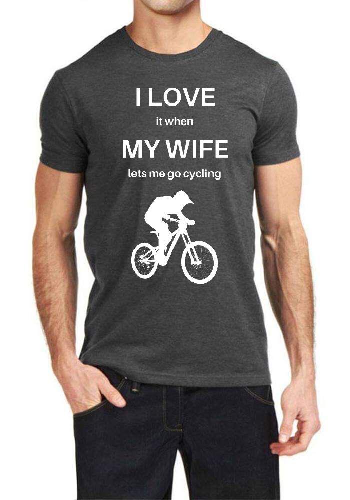 I Love It When My Wife Lets Me Go Cycling Grey T-Shirt Hoodie, Sweatshirt | CoreVibeTees.com