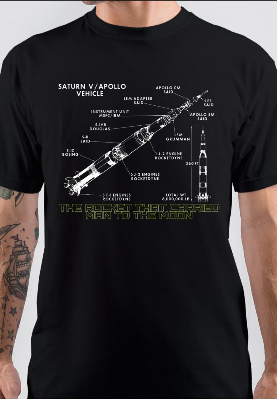 Saturn V/ Apollo Vechile T-Shirt Hoodie, Sweatshirt | CoreVibeTees.com