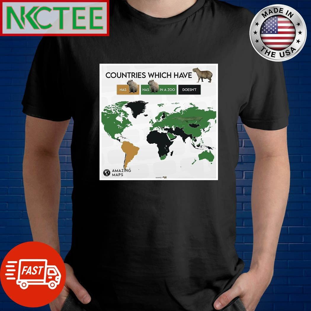 Which countries have capybaras shirt