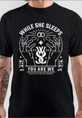 While She Sleeps Black T-Shirt Hoodie, Sweatshirt | CoreVibeTees.com