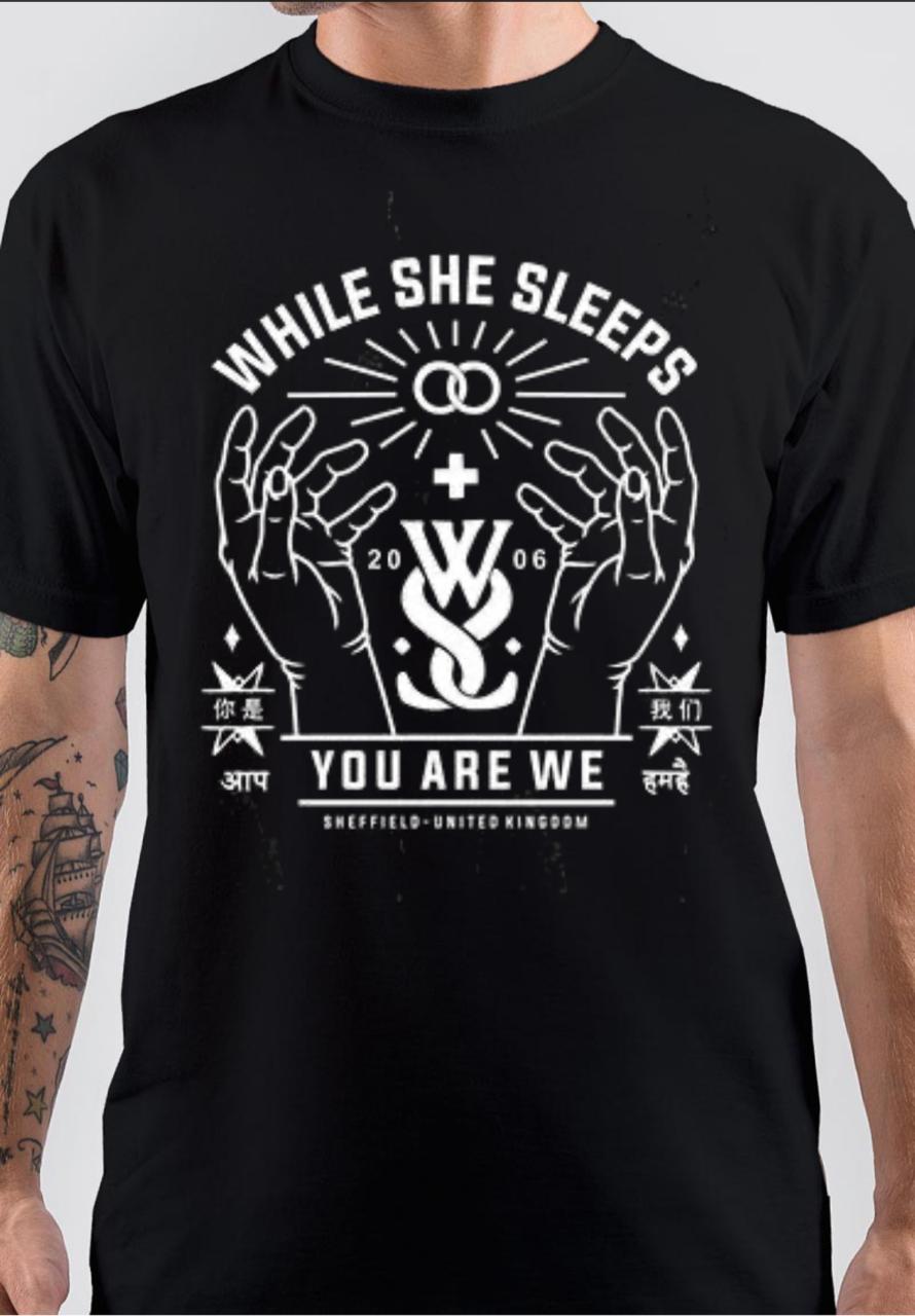 While She Sleeps Black T-Shirt Hoodie, Sweatshirt | CoreVibeTees.com
