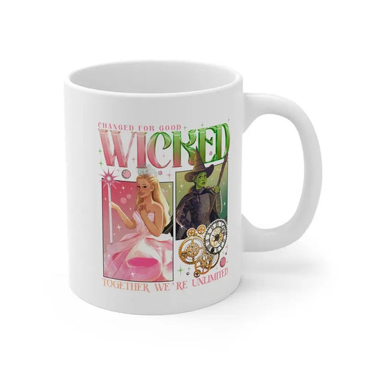 White Ceramic Mug Wicked Inspired Double-Sided Coffee Mug Secret Santa Gift