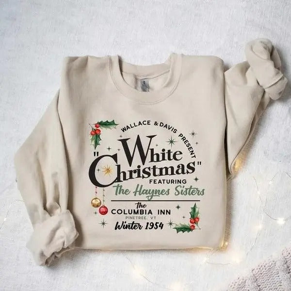 White Christmas Movie Crewneck Sweatshirt, Christmas Holiday Sweatshirt, White Christmas Movie 1954 Hoodie, Christmas Shirt, Vintage Christmas Sweatshirt
