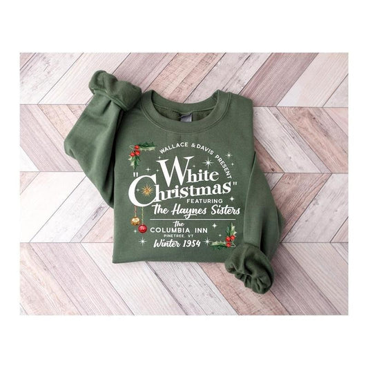 White Christmas Movie Sweatshirt, Christmas White Movie 1954 Sweatshirt Cotton Menswear