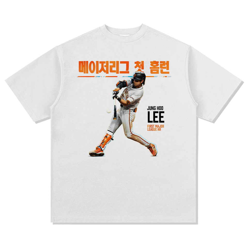Jung Hoo Lee "Hit His First Major League Hr"TEE Hoodie, Sweatshirt | CoreVibeTees.com (Image 1)