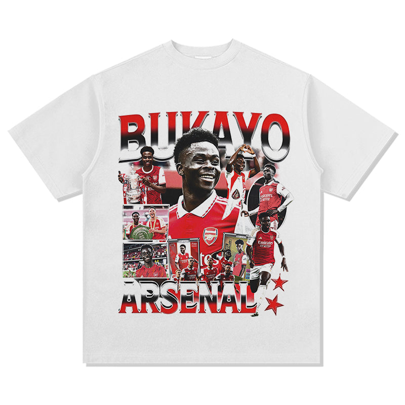 Arsenal By Bukayo Saka Tee Hoodie, Sweatshirt | CoreVibeTees.com (Image 4)