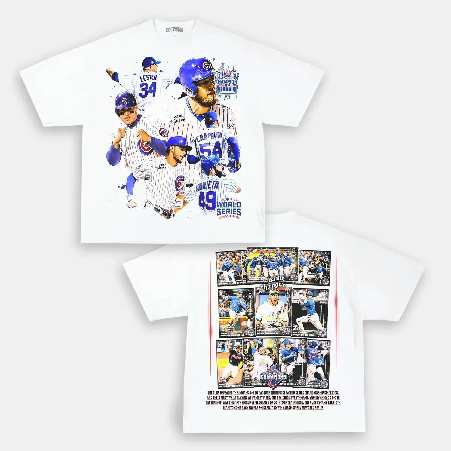 World Series champion Cubs  Back Design TEE Hoodie, Sweatshirt | CoreVibeTees.com (Image 2)