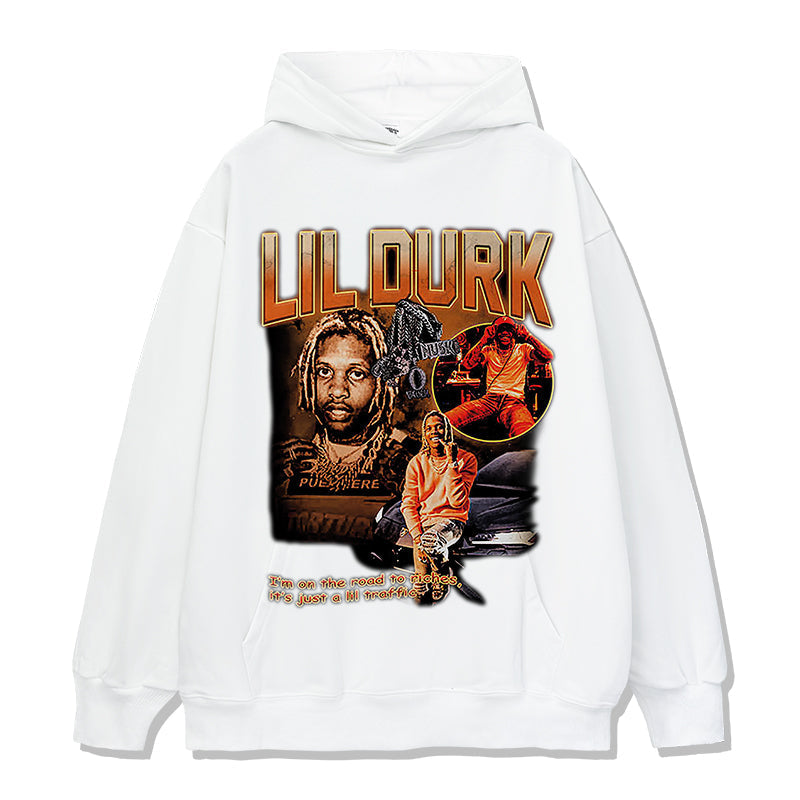 I Am on the Road to Riches,its Just a Lil Traffic by Lil Durk Hoodie T-Shirts, Sweatshirt | CoreVibeTees.com (Image 3)