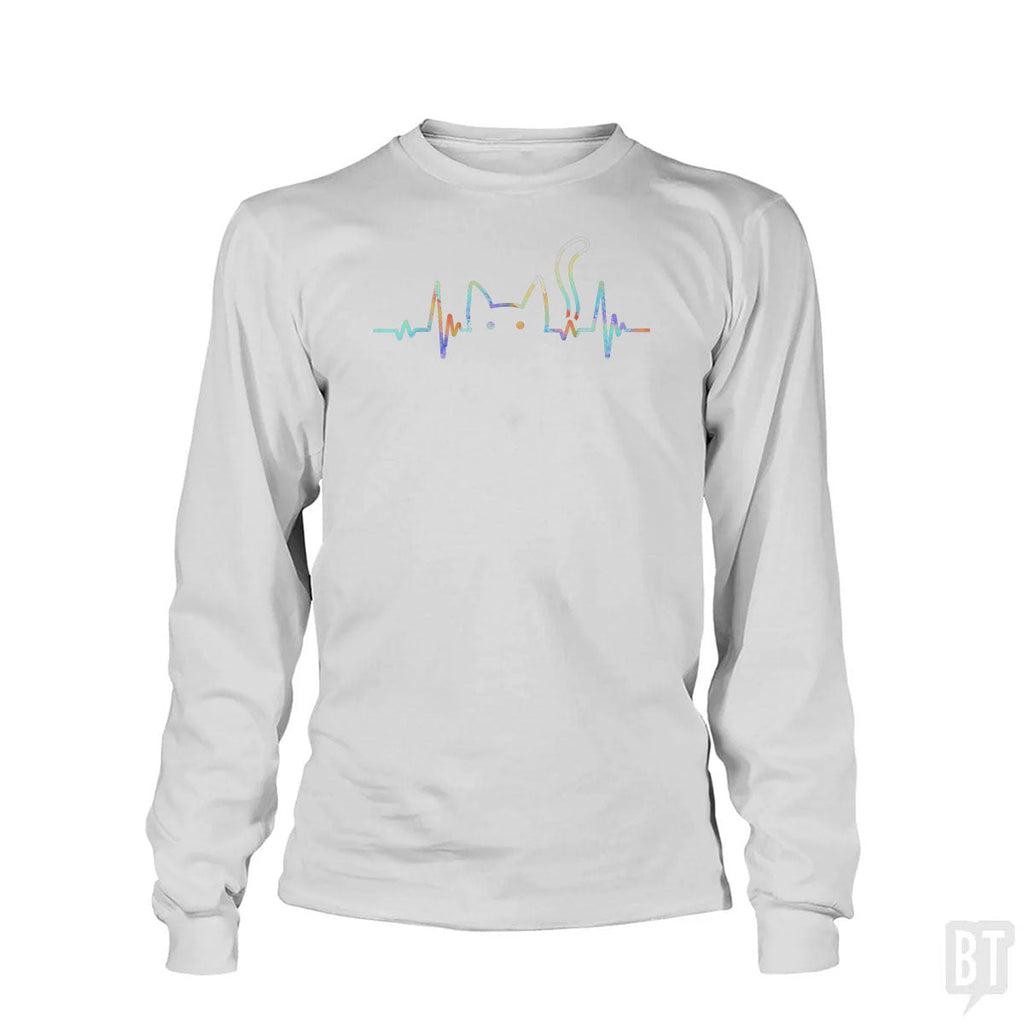 Heartbeat Cat Lover Long Sleeve