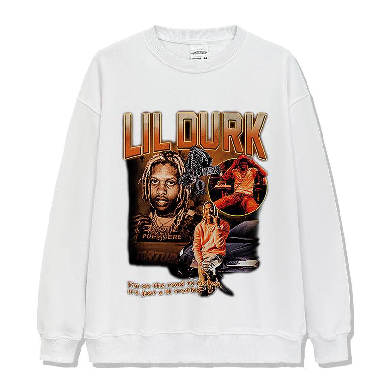 I Am on the Road to Riches,its Just a Lil Traffic by Lil Durk Sweatshirt T-Shirts, Hoodie | CoreVibeTees.com (Image 3)