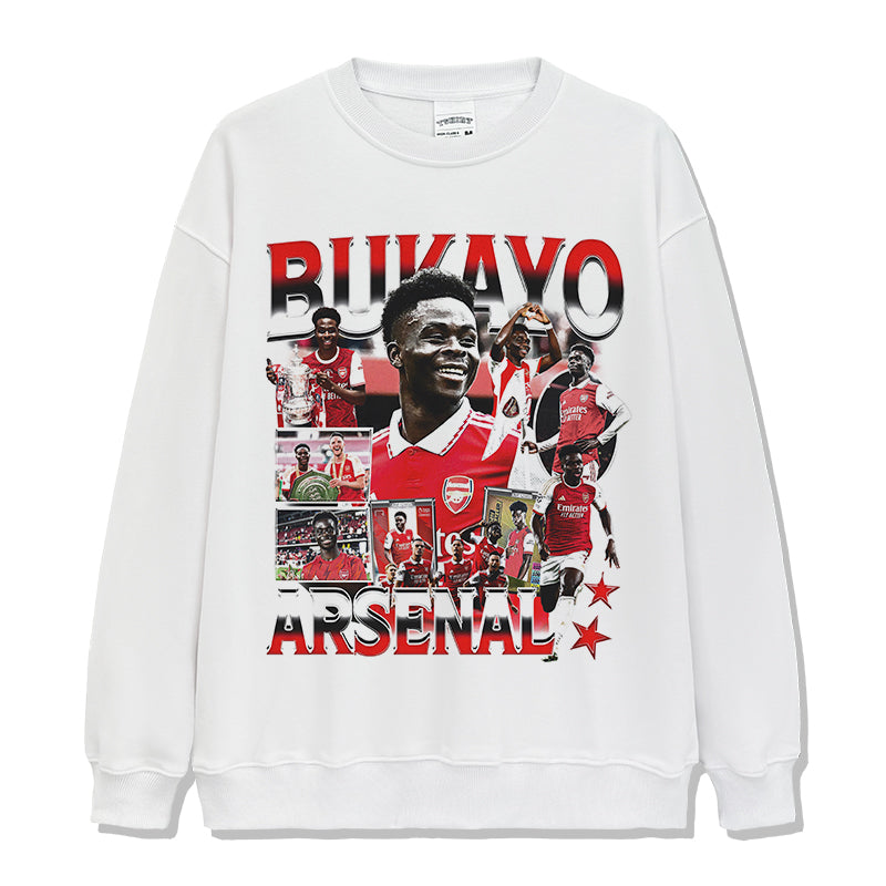 Arsenal By Bukayo Saka Sweatshirt T-Shirts, Hoodie | CoreVibeTees.com (Image 3)