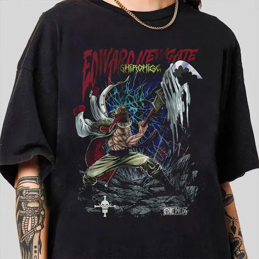 Whitebeard Tshirt, One Piece T-Shirt, One Piece Clothing, Unisex Premium Vintage T-Shirt, Manga Anime T-Shirt, Cotton Menswear, Graphic Anime T-Shirt. Sweatshirt, Hoodie, Comfort Colors