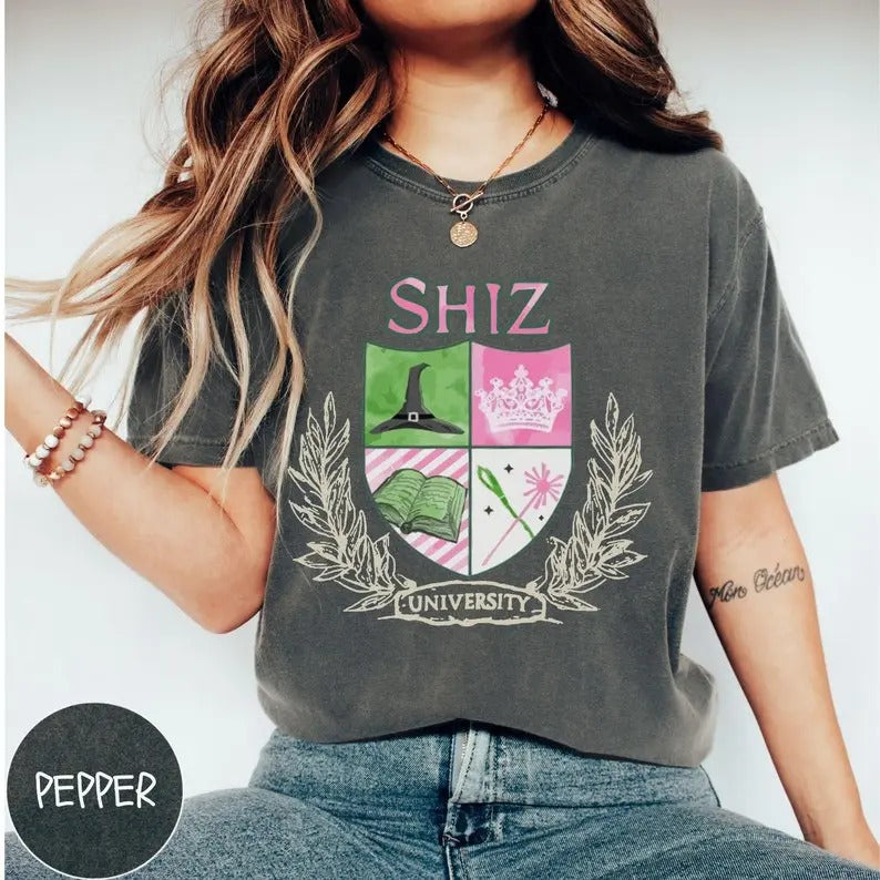 Wicked Shiz University Shirt, Defy Gravity Wicked the Musical Shirt, Wizard of Oz Fan Gift, Elphaba and Glinda T-shirt