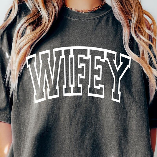Wifey Shirt, Wife Shirt, Just Married Shirt, In My Wifey Era Shirt, Custom Wifey Shirt, Trendy Comfort Colors Pocket Shirt, Wedding Gifts, Bride Gifts, Bachelorette Shirt, Wife T-shirts Cotton Fabricstyle{n002}2